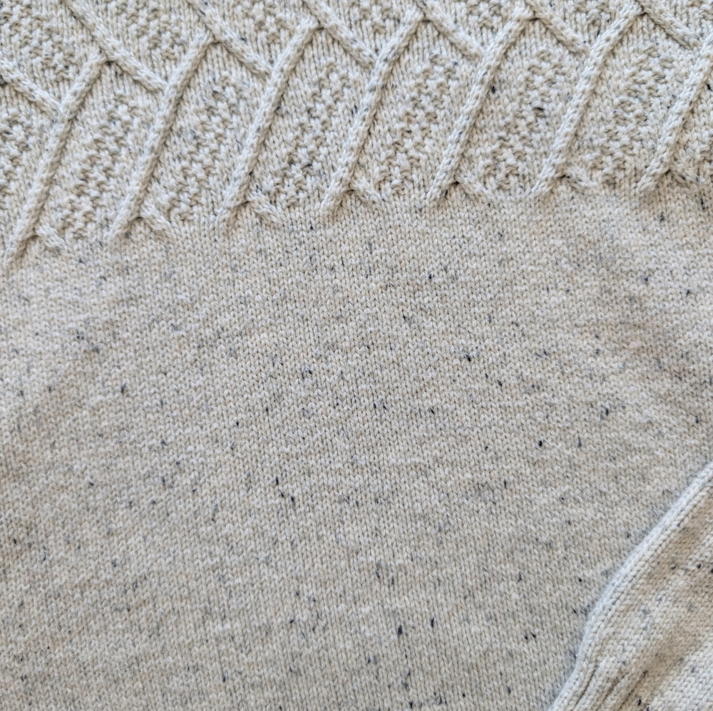 Chaps Shawl Collar Classic Fit Sweater Mens Ralph Lauren Cream Knit Sz S image 5